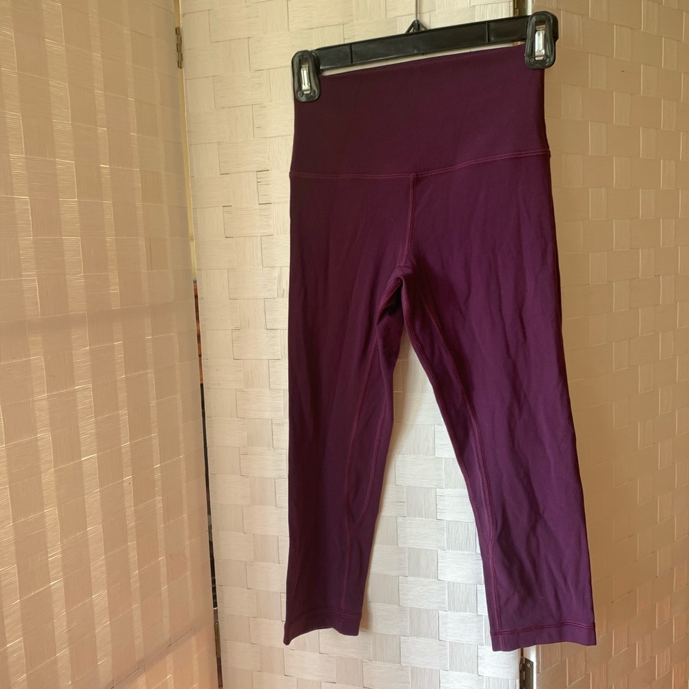 Purple Cropped Lululemon Leggings